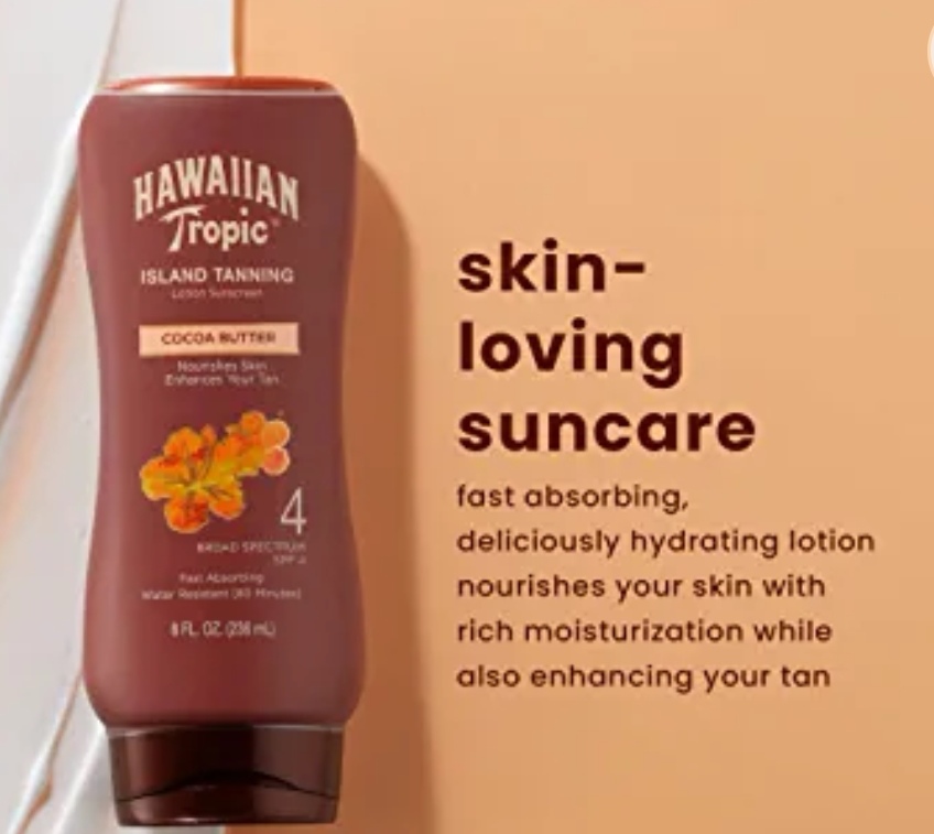 Hawaiian 夏威夷新SPF4室外晒太阳深小麦焦糖色美黑乳80分钟防水 - 图3