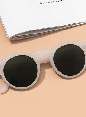 韩版日系墨镜女偏光防紫外线UV400太阳镜白色超轻小脸长脸高级感