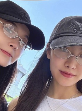 原.版 椭圆形可折叠眼镜框女近视无度数防蓝光小框墨镜Gm pico02