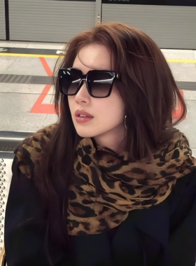 KW GM V 大方框墨镜女黑色太阳眼镜显脸小高级感超轻防紫外线大框