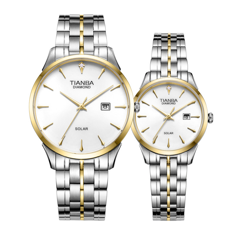 天霸光能表时尚太阳能防水男石英表 天霸国产腕表