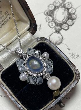 白日萌原创设计入山海纯银项链