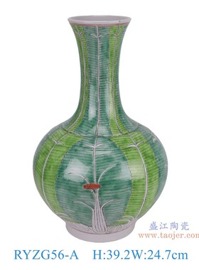 景德镇陶瓷粉彩白菜纹新中式摆件添韵又聚财家居收藏品
