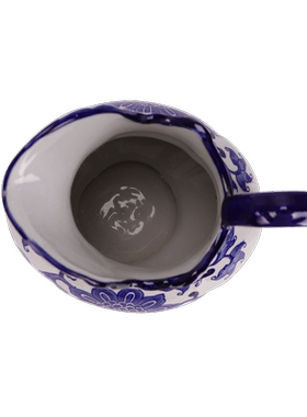 景德镇仿古中式陶瓷传统青花缠枝纹奶壶提水壶博古架装饰品摆件