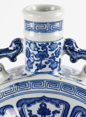 景德镇仿古风抱月瓶手工装饰品