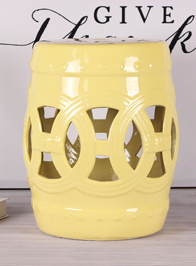 景德镇手工陶瓷凳子 现代简约风格装饰茶几 陶瓷鼓凳涼 凉墩 家装