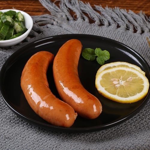 德式蒜味香肠烤肠纯肉Knobi Wurst西餐三明治腊肠啤酒肠油煎肠1kg - 图2