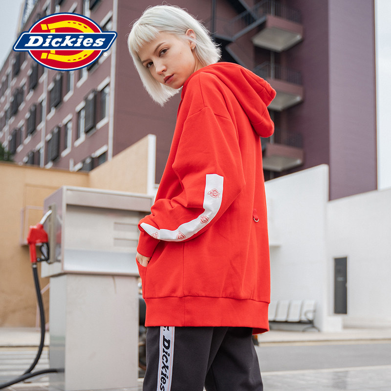 【商场同款】dickies印花连帽女卫衣 dickies卫衣/绒衫