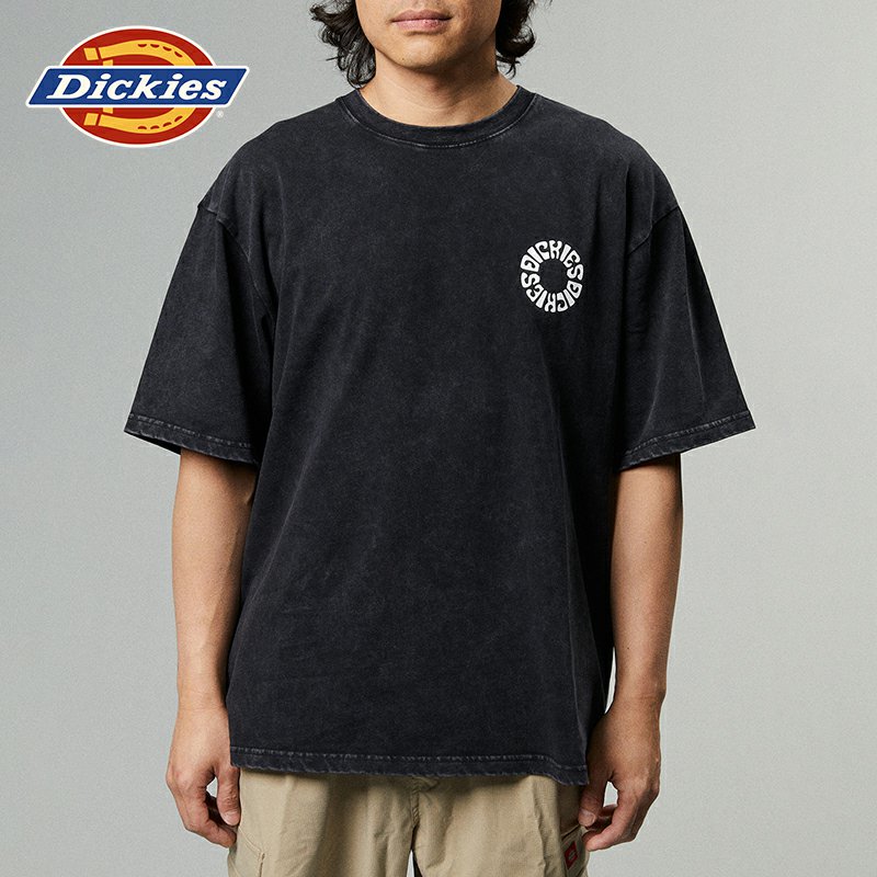 Dickies24春夏新品背后字母大印 宽松短袖水洗色短袖T恤男女情侣 - 图0