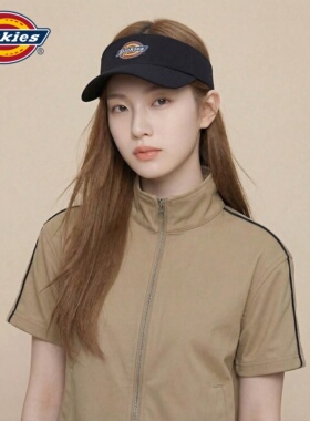 Dickies帽子女款2026新款纯棉遮阳帽防晒UPF50+运动跑步帽空顶帽N