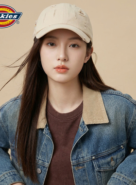 Dickies帽子女款2026新款纯棉透气遮阳帽女防晒潮流鸭舌帽显脸小N