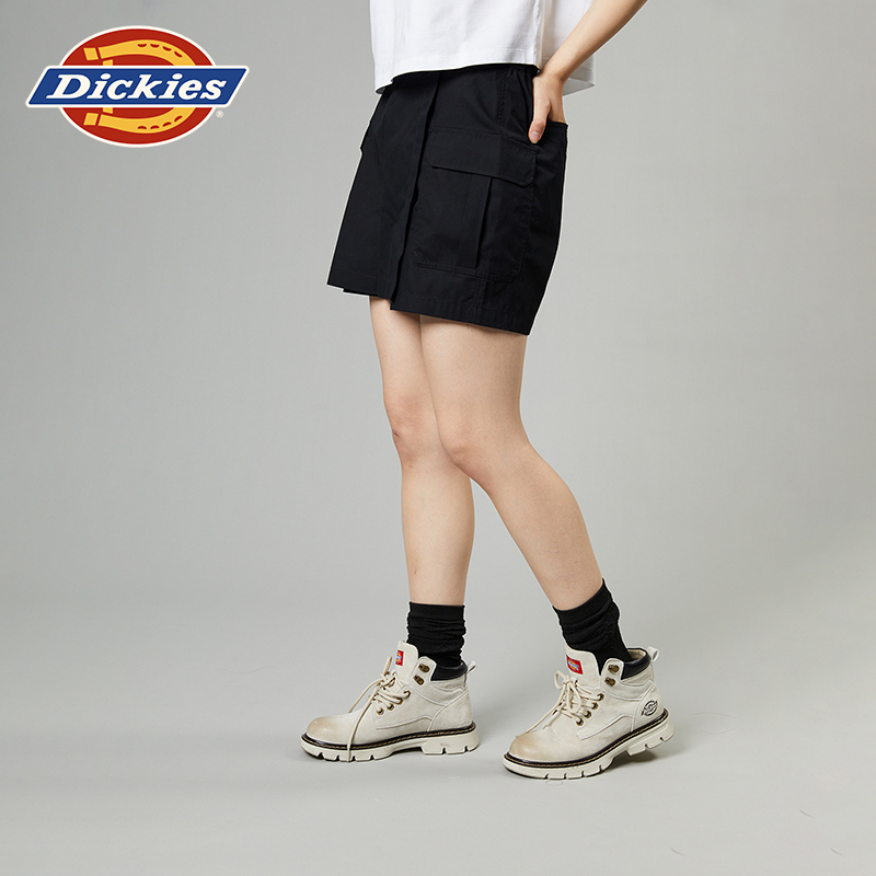 Dickies24春夏新品宽松多口袋工装山系短裤裙裤松紧后腰-图2