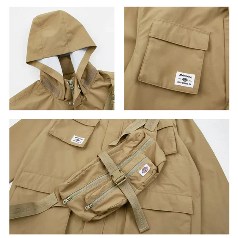 dickies可拆卸腰包男式隐藏帽夹克 dickies敢梦夹克