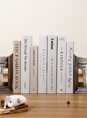 跨境凯旋门书挡装饰摆件复古做旧建筑雕塑客厅电视柜办公室书立架