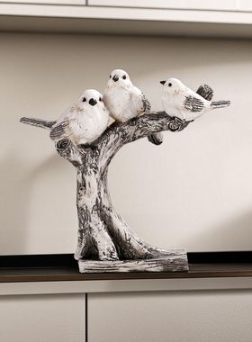 小鸟摆件家居桌客厅玄关树脂简约