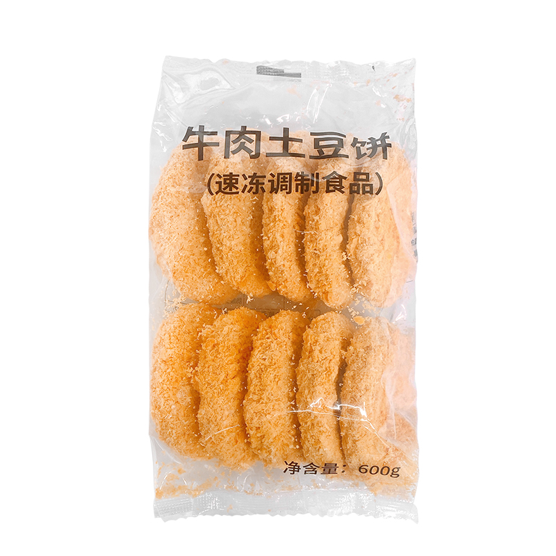 牛肉可乐饼日式牛肉土豆饼600g/10片牛肉薯饼油炸小吃半成品 - 图3