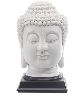 禅意佛头佛像摆件陶瓷大号佛首阿弥陀佛如来摆设佛家居装饰工艺