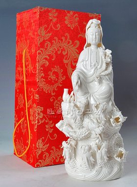 滴水观音菩萨佛像供奉德化陶瓷