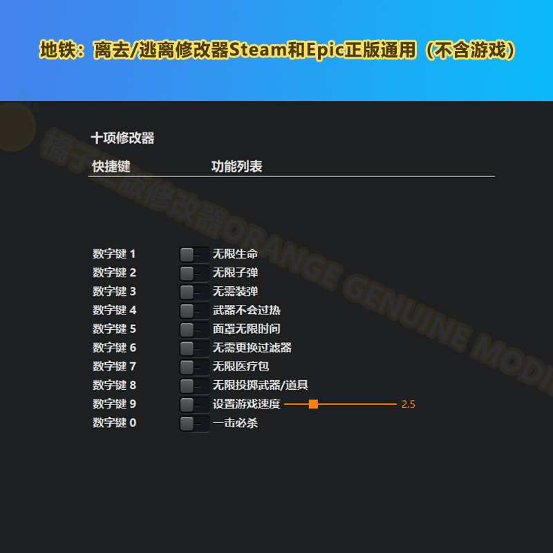 Metro Exodus地铁离去 Steam和EPIC修改器正版逃离电脑辅助科技-图0