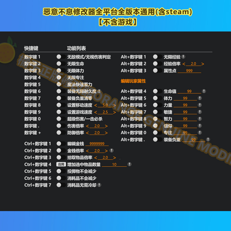 恶意不息修改器 Steam正版辅助科技无敌金币物品属性存档不含游戏 - 图0