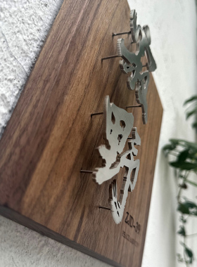 木之和中式木质悬浮立体字门牌
