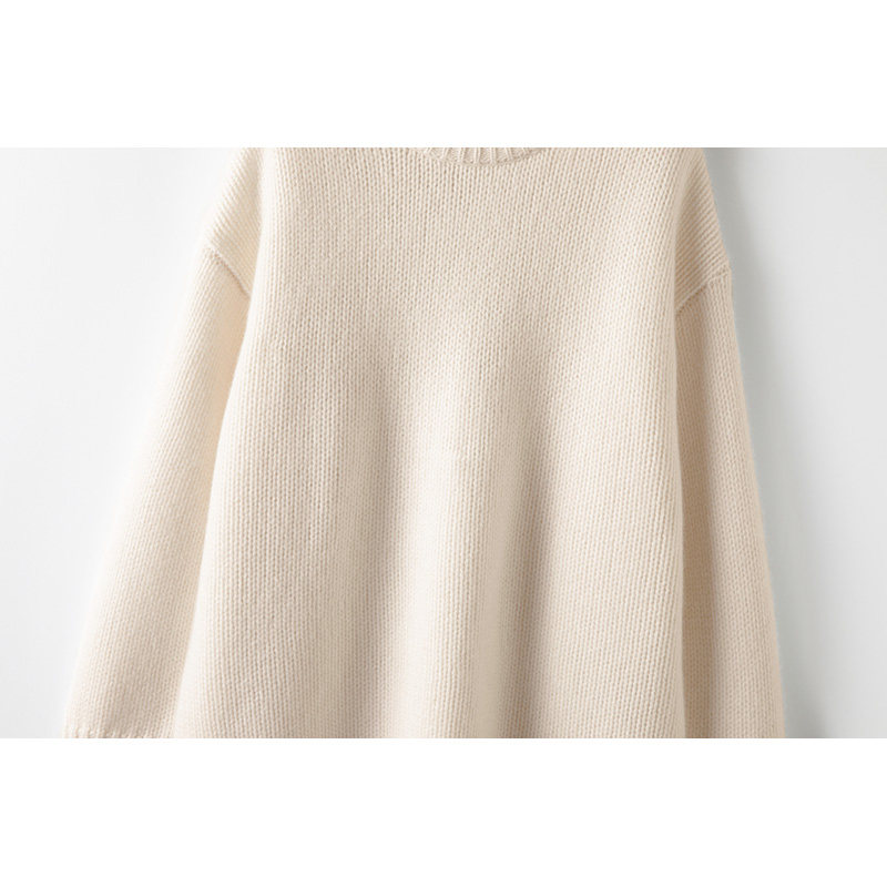 上身巨好看！重磅加厚纯羊绒针织毛衣背后坑条廓形套头针织衫女,淘宝优惠券,粉丝福利购,淘宝优惠卷