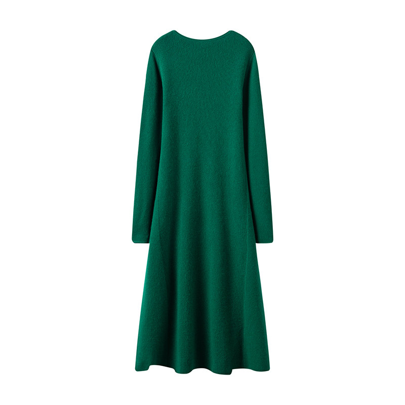 把厚度做足！优雅气质~圆领长款羊绒衫女加厚纯羊绒毛衣连衣裙,淘宝优惠券,粉丝福利购,淘宝优惠卷