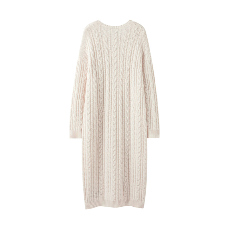 实穿人见人夸~重磅羊绒圆领套头奢贵100%纯羊绒绞花针织连衣裙,淘宝优惠券,粉丝福利购,淘宝优惠卷