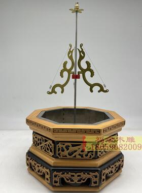 净香炉盘香炉香熏炉木雕底座檀香木质中式禅意塔香架环香玄关摆件