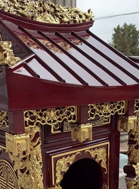 香亭虎亭香轿六角凉亭香炉亭木雕