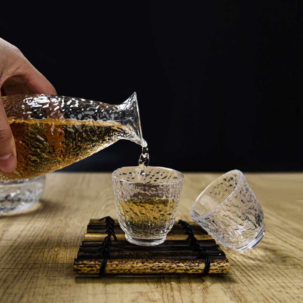 日式玻璃温酒器套装梅子酒清酒酒具家用锤纹清酒温酒壶梅子酒酒具,淘宝优惠券,粉丝福利购,淘宝优惠卷