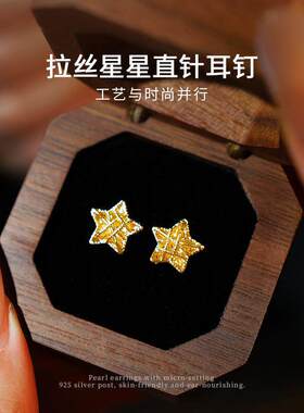 简约金属豆豆钛钢耳钉新款欧美时尚高级感925银针耳环气质耳饰品