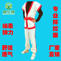 Chinese Style Wrestling Clothes Red Blue Traditional Style Wrestling Clothes Chinese Style Wrestling Clothes with Thickened Cotton Cotton Wrestling Suit