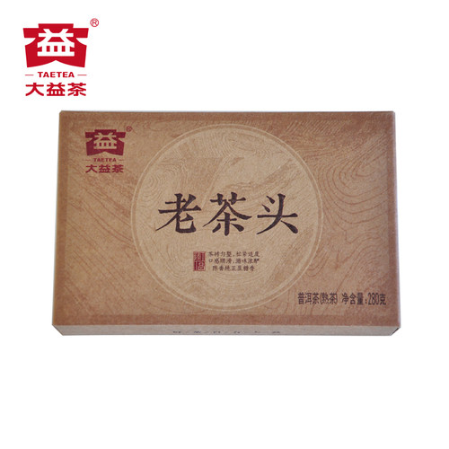 大益普洱茶2016年老茶头茶砖1601普洱熟茶砖280g熟普勐海茶厂砖茶 - 图3