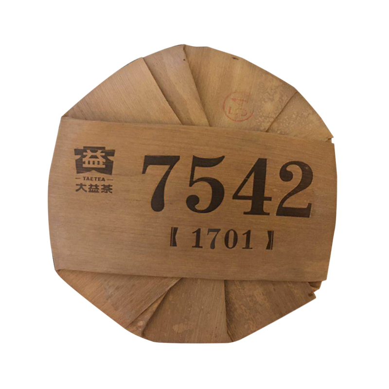 7片提装 大益普洱茶7542生茶标杆凰后版1701批次七子饼2017年357g