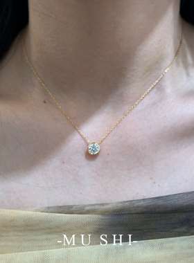 泡泡超闪锆石项链s925银镀18K金