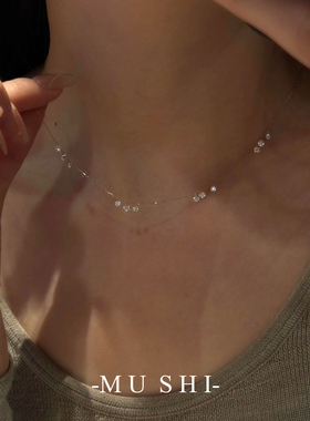 小水滴项链女s925纯银镀18K金