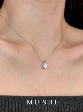 水滴吊坠项链女轻奢小众高级感