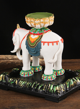 彩绘吉祥象密宗酥油灯佛具用品