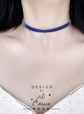 原创手工圣诞雪花铃铛颈带choker