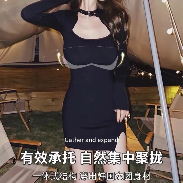 P17性感前扣无痕内衣女小胸聚拢薄款显大收副乳防下垂美背文胸 - 图2