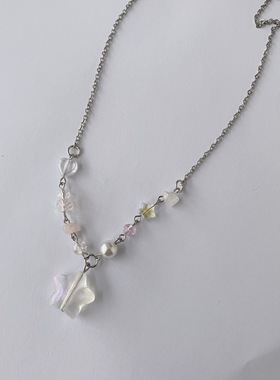 25元包邮朵拉手作小众设计星星项链不对称辣妹配饰日系百搭