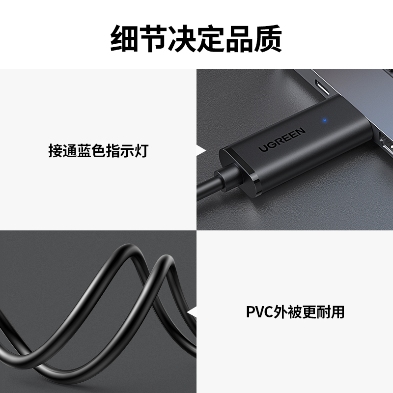 绿联USB3.0对拷线公对公电脑数据互传typec笔记本共享键盘鼠标台式连接线文件拷贝互传双头USB联机数据线传输 - 图2