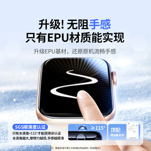 绿联适用iwatch S11保护膜SE3苹果手表膜applewatch S10膜S9贴膜serieS8水凝S7膜ultra3/2/1贴膜s6钢化膜全包 - 图3