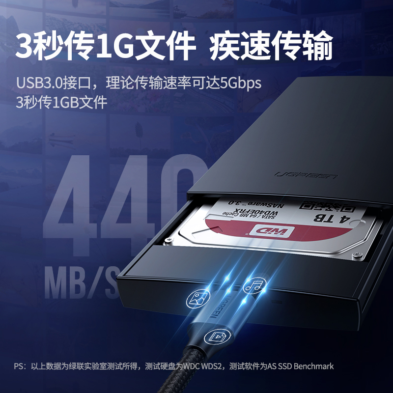 绿联usb3.0移动硬盘数据线连接充电线延长加长u适用于电脑三星note3手机东芝wd希捷seagate西部toshiba硬盘盒 - 图3