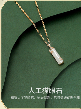 沐沐竹子锁骨链女ins风小众设计