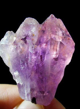 天然紫水晶骨干橘子红吊坠