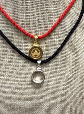 1克熊猫金币925纯银边框超小号直径10mm镀金边框