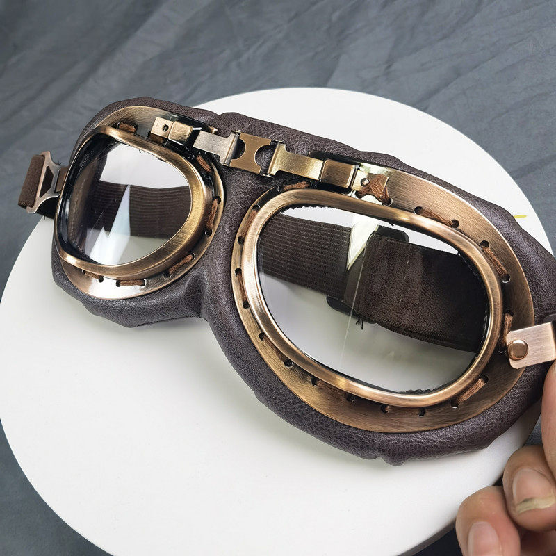 复古半盔头盔风镜机车电动车摩托车防风沙骑行飞行护目镜遮光眼镜,淘宝优惠券,粉丝福利购,淘宝优惠卷