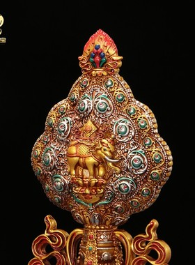 藏传树脂七政宝装饰摆件